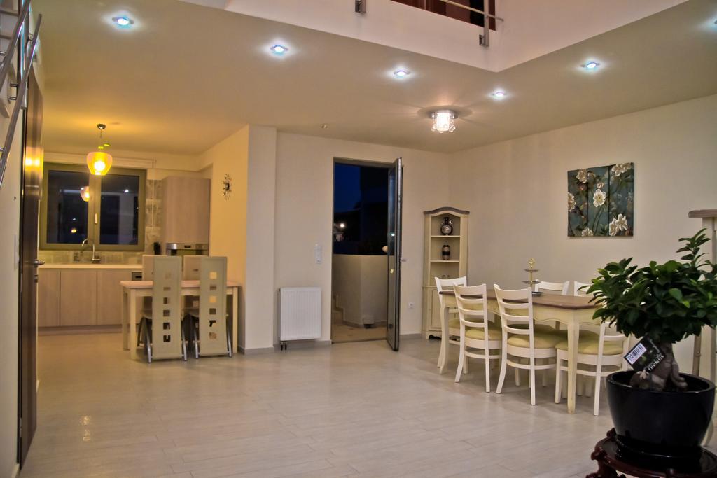 Sea View Beachfront Villa Maria Gouves Bagian luar foto