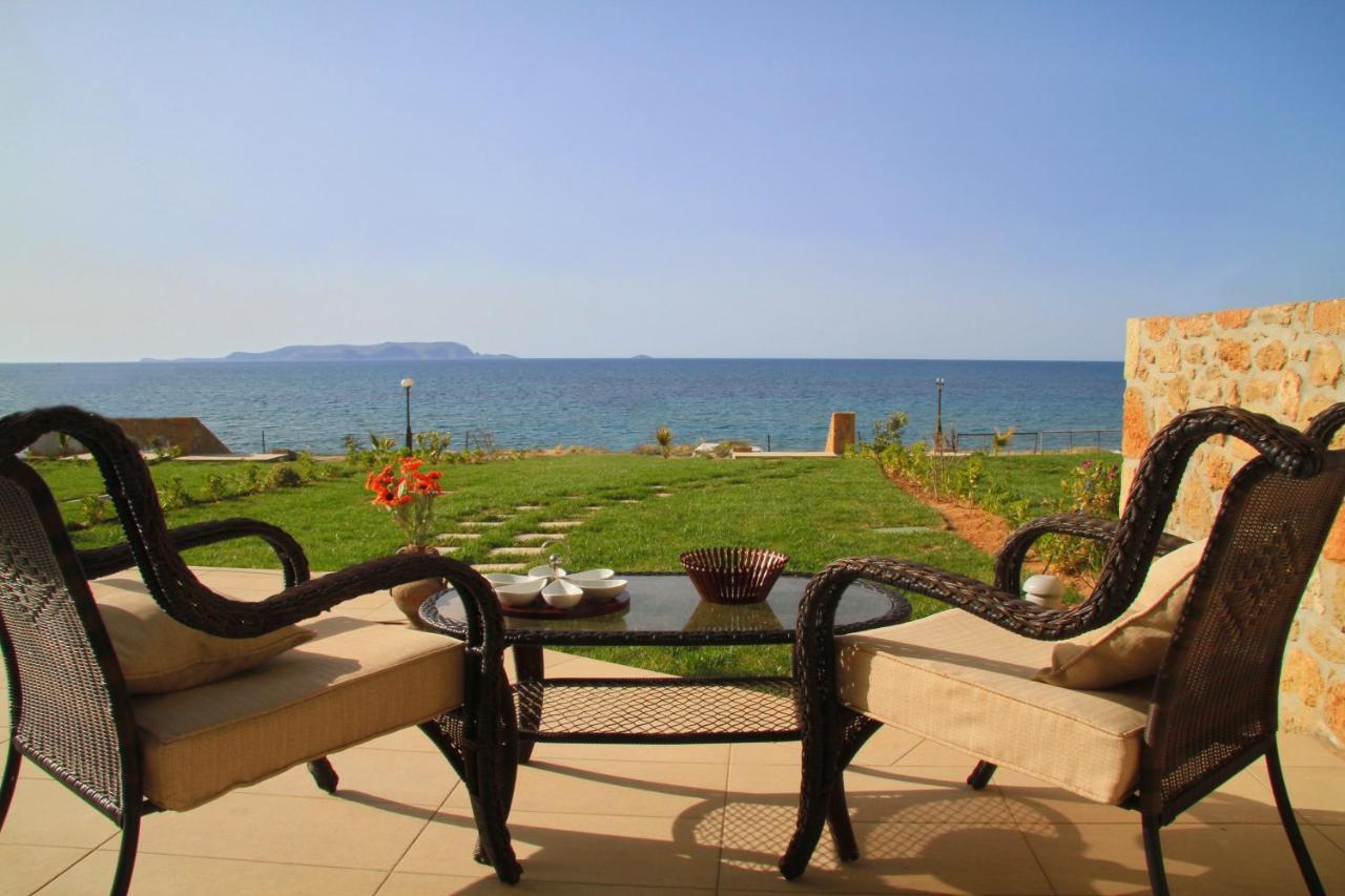 Sea View Beachfront Villa Maria Gouves Bagian luar foto