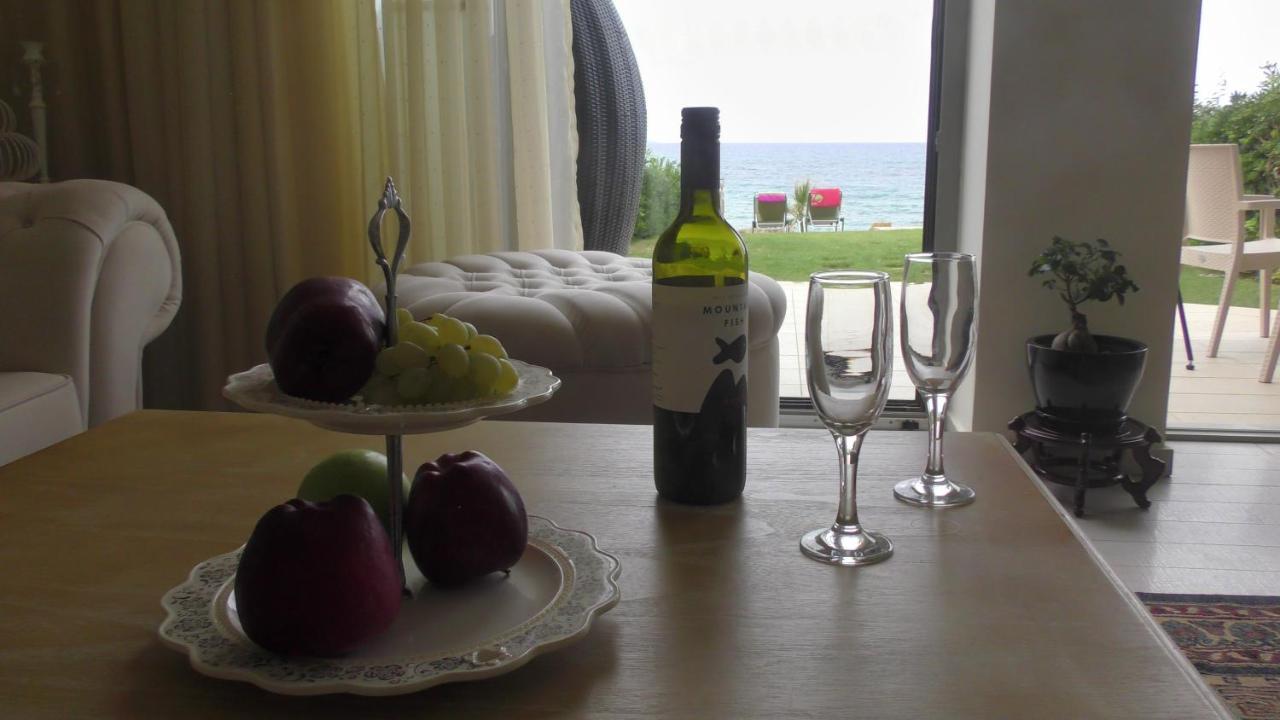 Sea View Beachfront Villa Maria Gouves Bagian luar foto
